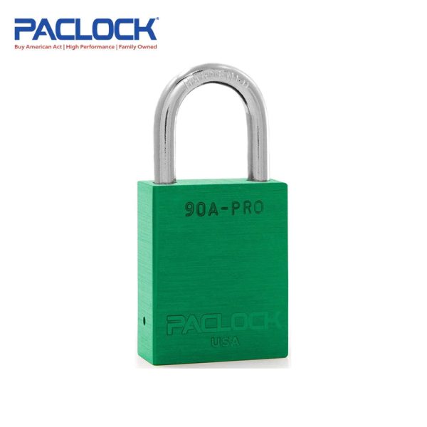 PACLOCK Aluminum Lock 7-Pin - Tag Out Padlock with 3 4 Inch Shackle Spread and PR1 Keyway 90A-PRO Series - Brass Shackles Hot on Sale - Image 3