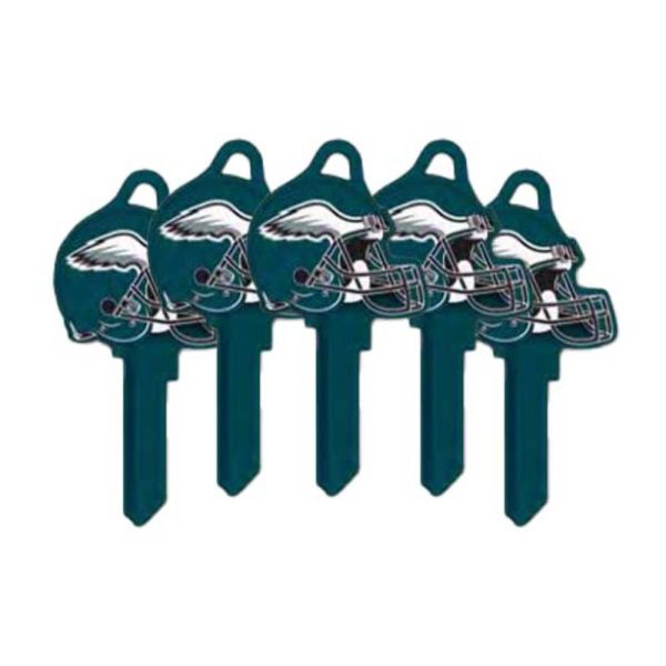 ILCO - NFL-KW1 TeamKeys - Helmet Edition Key Blank - Philadelphia Eagles - Pack of 5 Online now