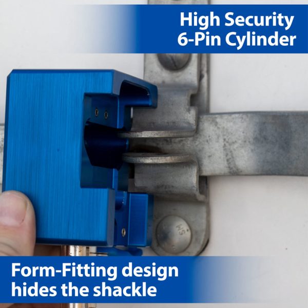 PACLOCK Hidden-Shackle Aluminum Trailer Door Lock with PR2 Keyway TL81A Series - Hardened Steel Shackles Sale - Image 4