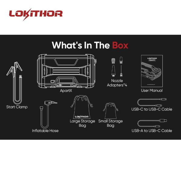 LOKITHOR ApartX Jump Starter Multi-functional Car Emergency Device with LED Flashlight Cheap - Image 4