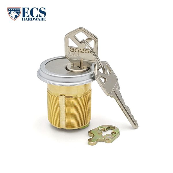 ECS HARDWARE - Durable Premium Mortise Cylinder - 1-1 2  26D Satin Chrome KW1 Supply - Image 2