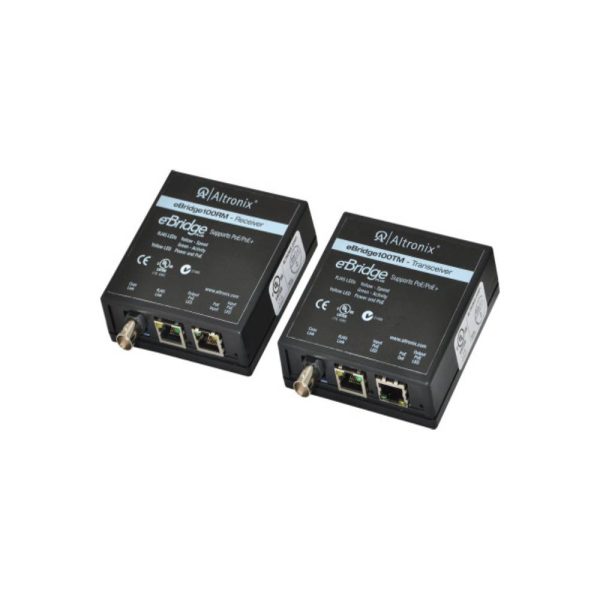 Altronix - EBRIDGE-100RMT - Ethernet Over Coax Cat5e Adapters kit with Powered by Midspan or Endspan and Throughput is Rated to Pass 100mbps of Data Discount