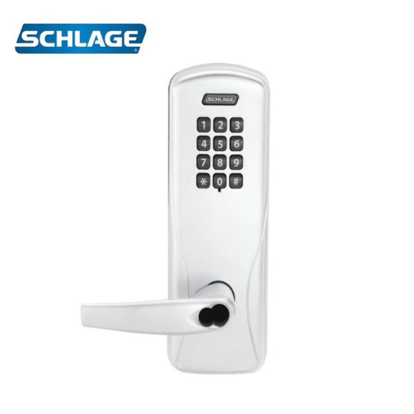 Schlage - CO-100 - Standalone Electronic Mortise Lock Classroom Function with 1-1 4 Square Corner and 1-3 16 ANSI Strike - Keypad Reader - Athens Lever - SFIC - 625 (Bright Chrome Finish) Online now - Image 2