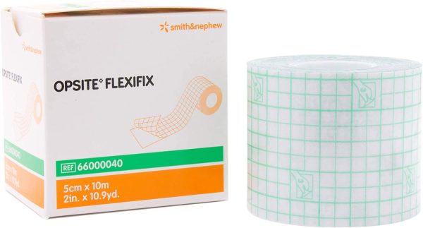 Smith & Nephew OpSite Flexifix 66000040 - Transparent Dressing Retention Tape With Liner, Waterproof, NonSterile - 2  x 11 Yard, One Roll For Sale